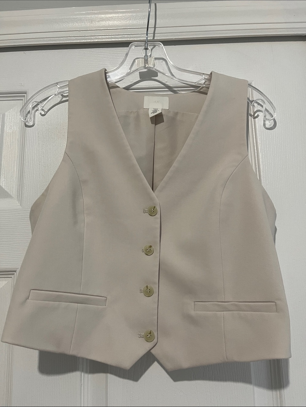 H&M Women's Light Beige Tailored Vest